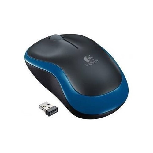 RATON LOGITECH M185 NEGRO/AZUL INALAMBRICO